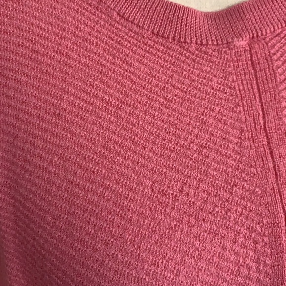 Talbots pink crew neck long sleeve merino wool knit sweater MED - Picture 4 of 16
